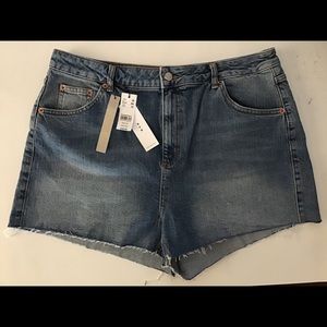 Topshop Denim Mom Shorts size 14
